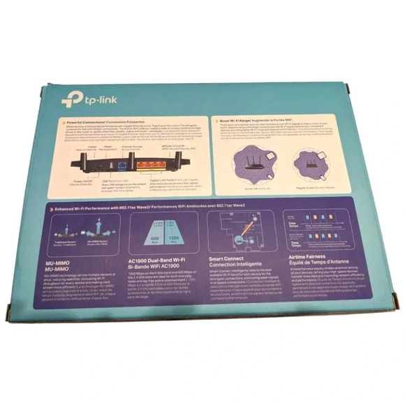 TP-Link AC1900 Smart High Speed Wi-Fi MU-MIMO Gigabit Black Router Archer A9 - Picture 12 of 14